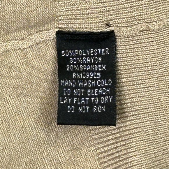 Vintage Essentials By Milano Womens L Tan Snap Up Stretch Cardigan Sweater Top - Picture 9 of 12